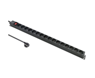 Qoltec Aluminiowa Listwa zasilająca PDU do RACK 16A 16xFR Pionowa - 1257509 - zdjęcie 1